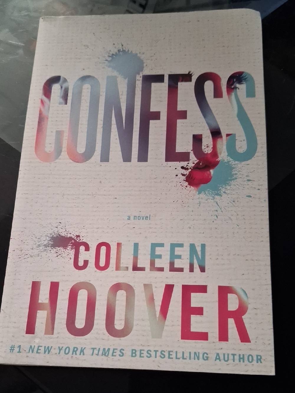 Confess by Colleen Hoover - White Cover with Multicolor Gradient Title